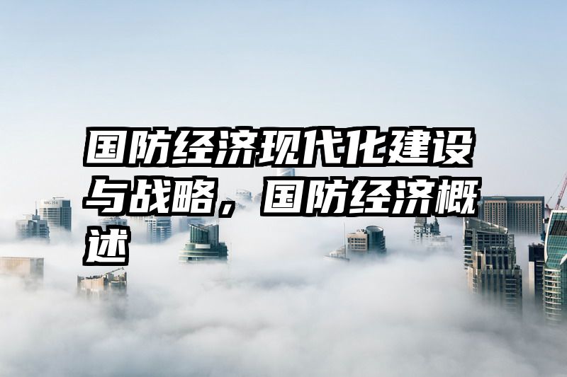 国防经济现代化建设与战略，国防经济概述
