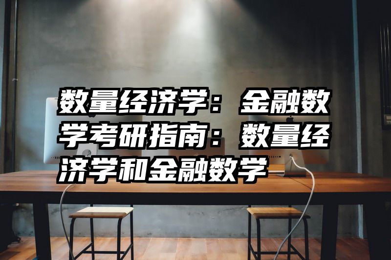 数量经济学：金融数学考研指南：数量经济学和金融数学