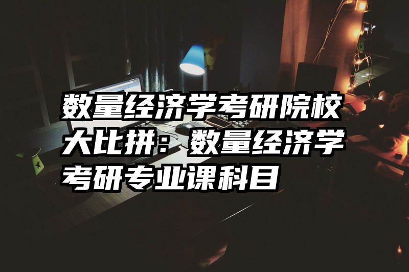 数量经济学考研院校大比拼：数量经济学考研专业课科目
