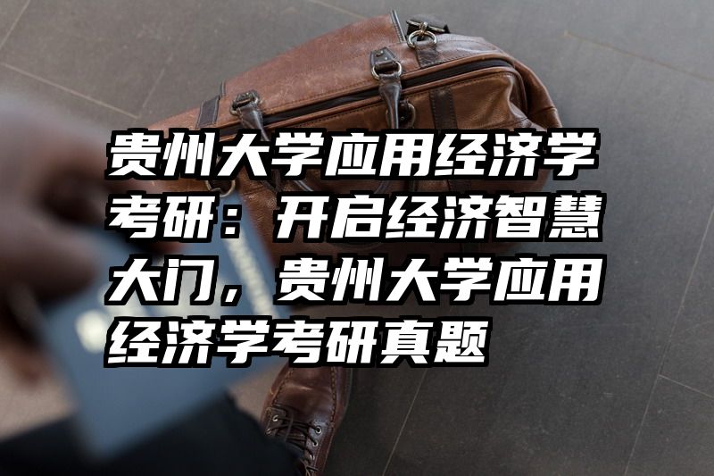 贵州大学应用经济学考研：开启经济智慧大门，贵州大学应用经济学考研真题