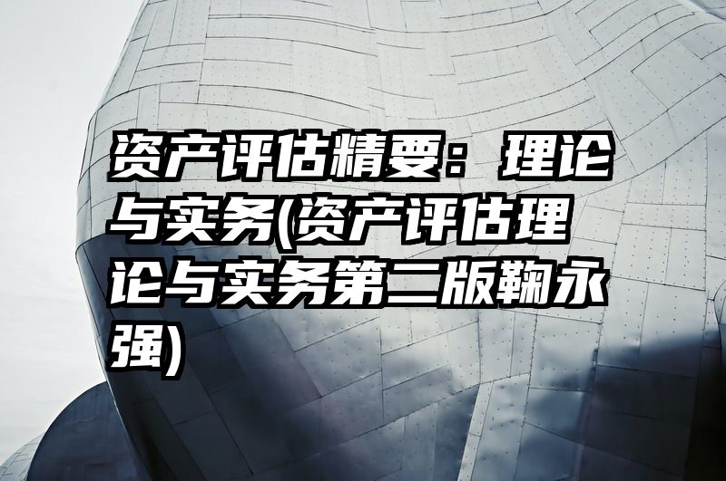 资产评估精要：理论与实务(资产评估理论与实务第二版鞠永强)