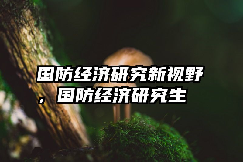 国防经济研究新视野，国防经济研究生