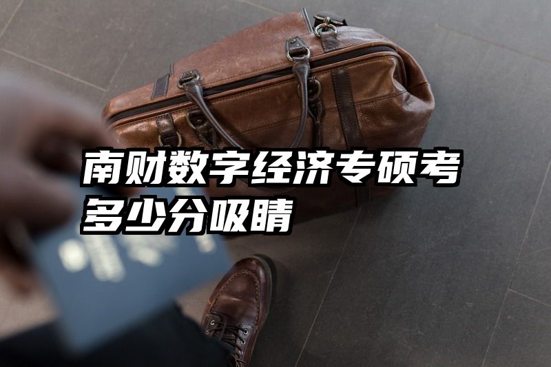 南财数字经济专硕考多少分吸睛