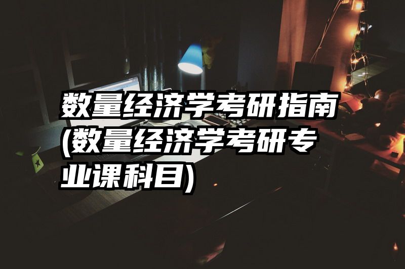 数量经济学考研指南(数量经济学考研专业课科目)