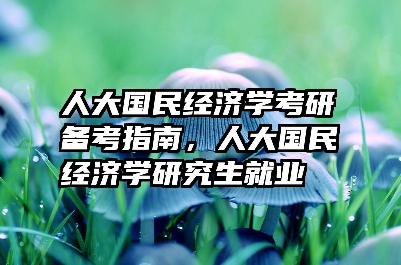人大国民经济学考研备考指南，人大国民经济学研究生就业
