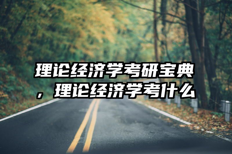 理论经济学考研宝典，理论经济学考什么