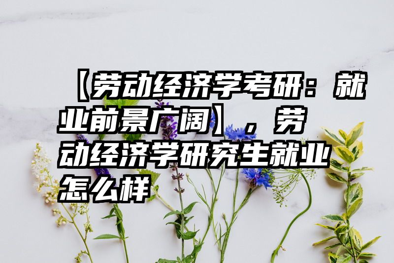 【劳动经济学考研：就业前景广阔】，劳动经济学研究生就业怎么样