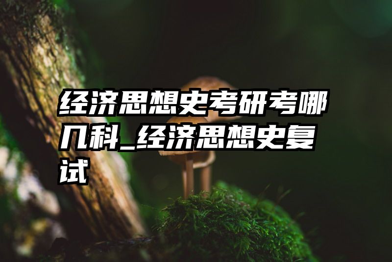 经济思想史考研考哪几科_经济思想史复试