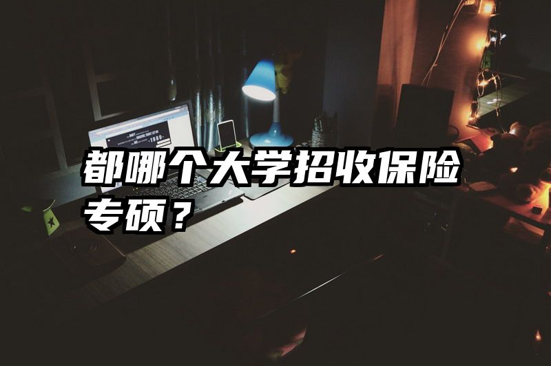 都哪个大学招收保险专硕？