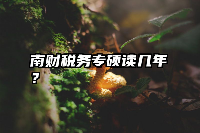 南财税务专硕读几年？