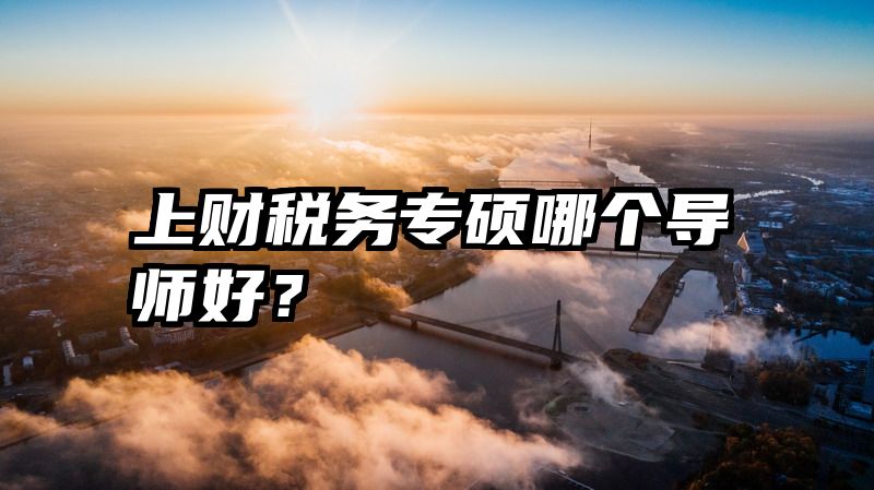 上财税务专硕哪个导师好？