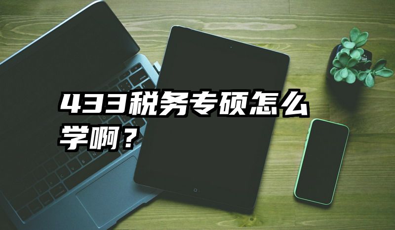 433税务专硕怎么学啊？