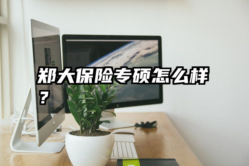 郑大保险专硕怎么样？