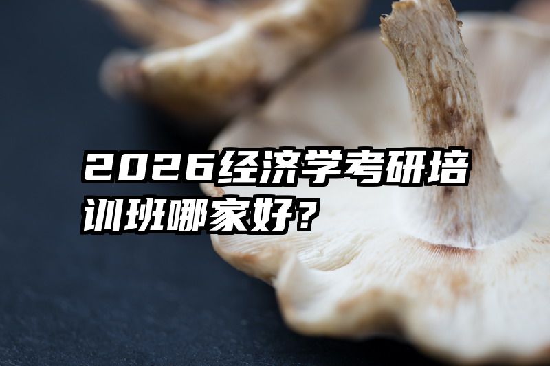 2026经济学考研培训班哪家好？