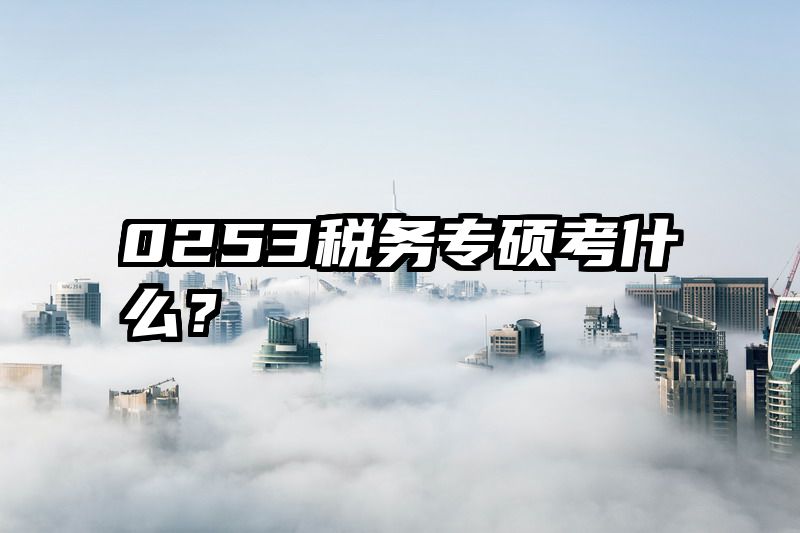 0253税务专硕考什么？
