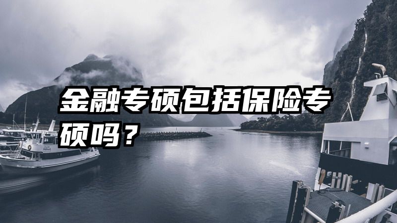 金融专硕包括保险专硕吗？