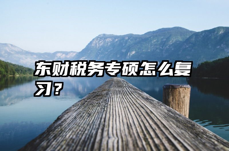 东财税务专硕怎么复习？