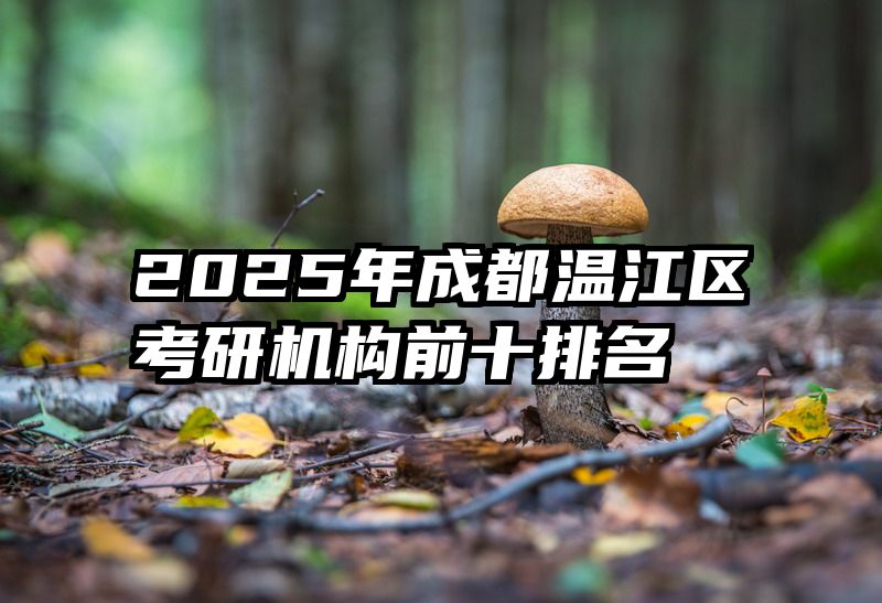 2025年成都温江区考研机构前十排名