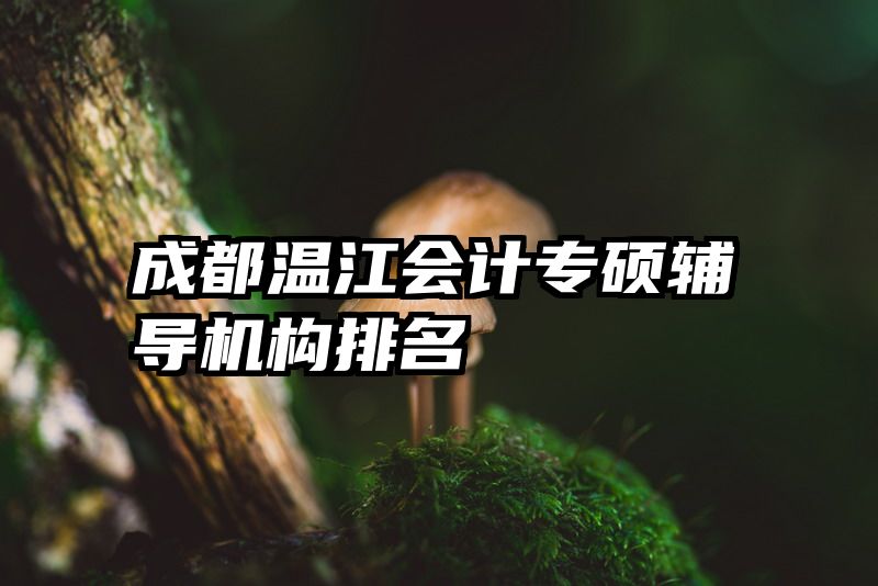 成都温江会计专硕辅导机构排名