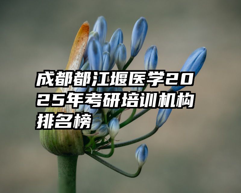 成都都江堰医学2025年考研培训机构排名榜