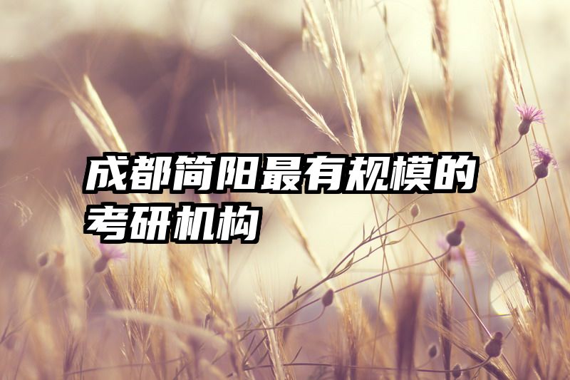成都简阳最有规模的考研机构