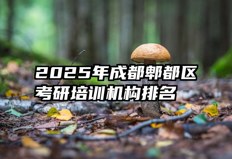 2025年成都郫都区考研培训机构排名