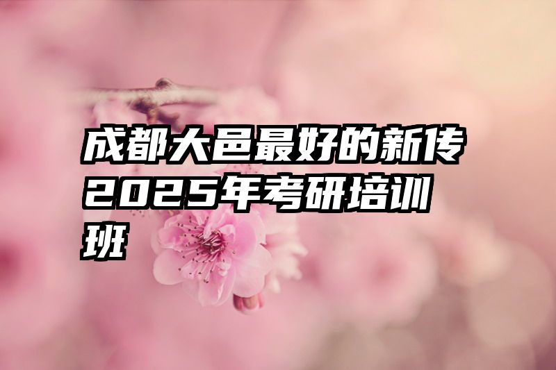 成都大邑最好的新传2025年考研培训班