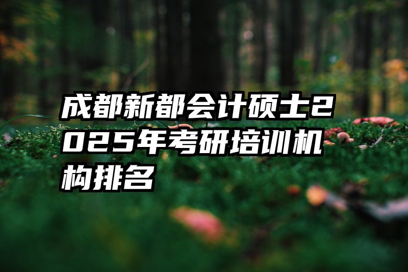 成都新都会计硕士2025年考研培训机构排名