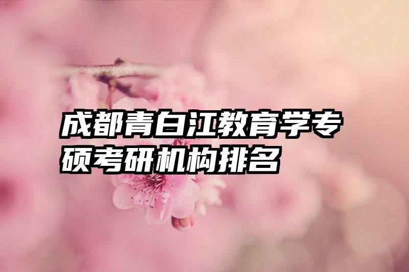 成都青白江教育学专硕考研机构排名