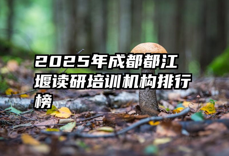 2025年成都都江堰读研培训机构排行榜
