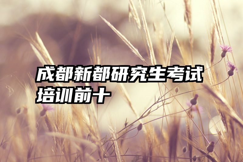 成都新都研究生考试培训前十
