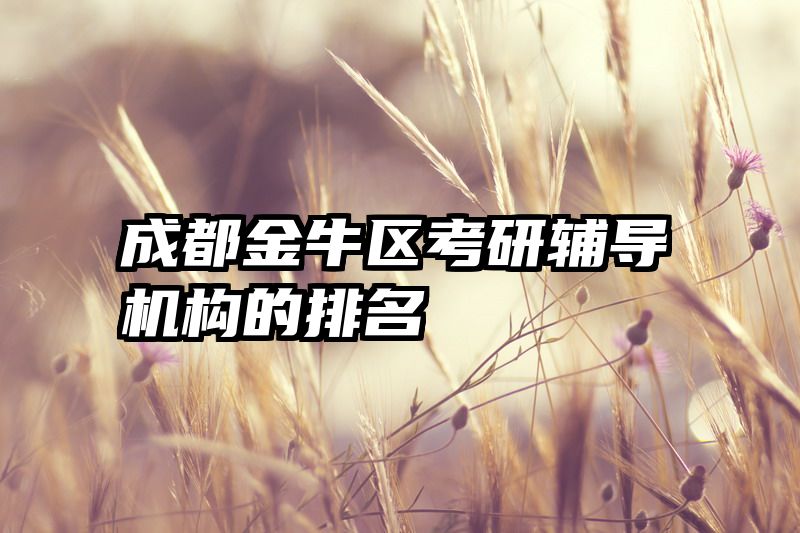 成都金牛区考研辅导机构的排名