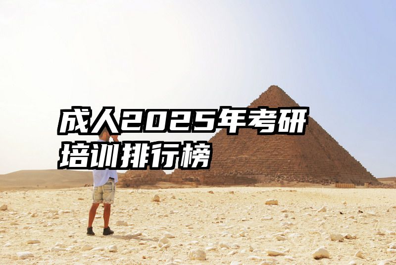成人2025年考研培训排行榜