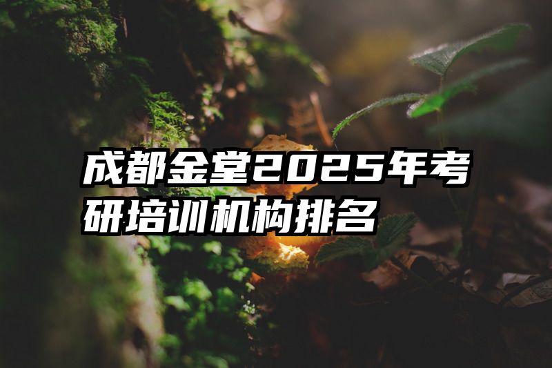 成都金堂2025年考研培训机构排名