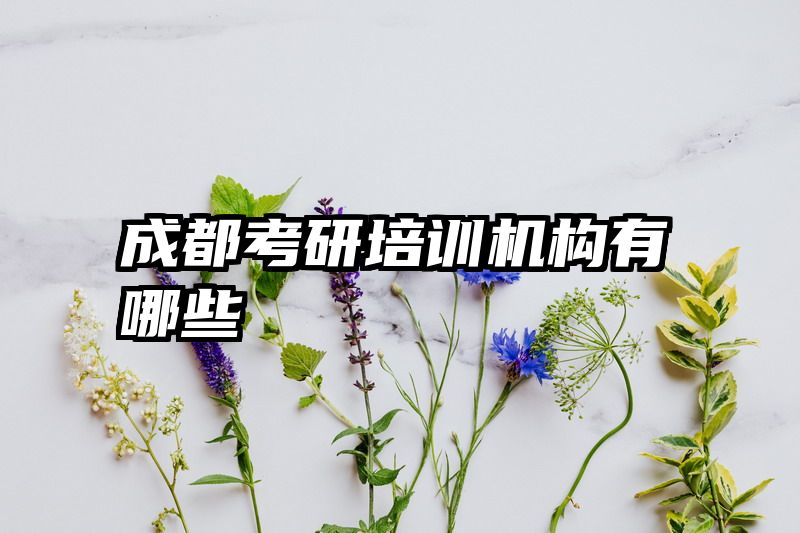 成都考研培训机构有哪些