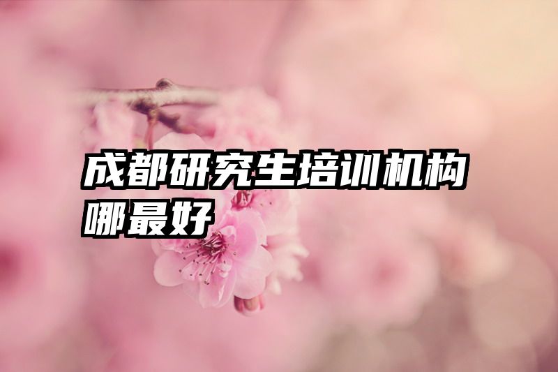 成都研究生培训机构哪最好