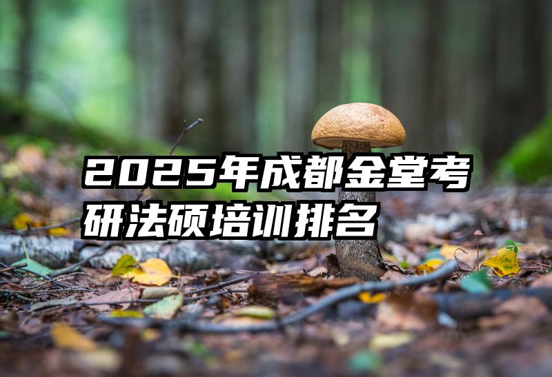 2025年成都金堂考研法硕培训排名