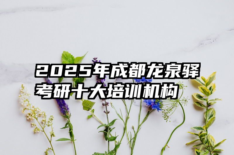 2025年成都龙泉驿考研十大培训机构