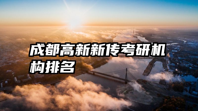 成都高新新传考研机构排名