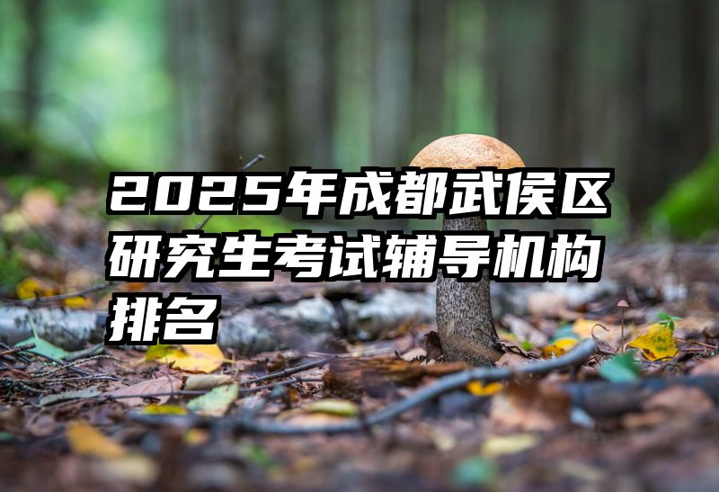 2025年成都武侯区研究生考试辅导机构排名