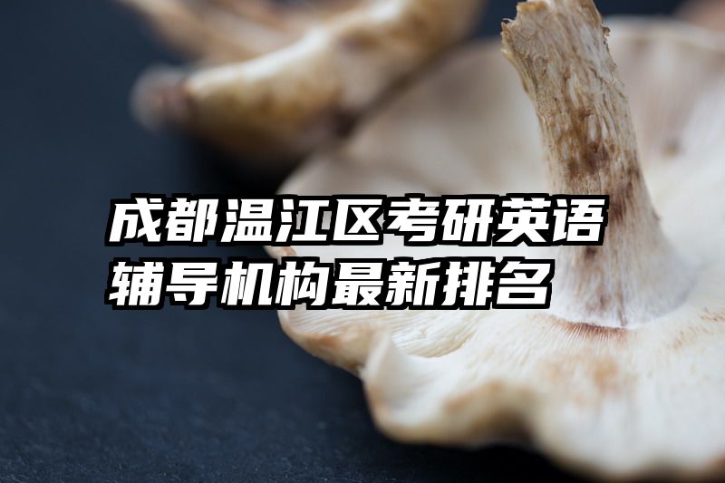 成都温江区考研英语辅导机构最新排名