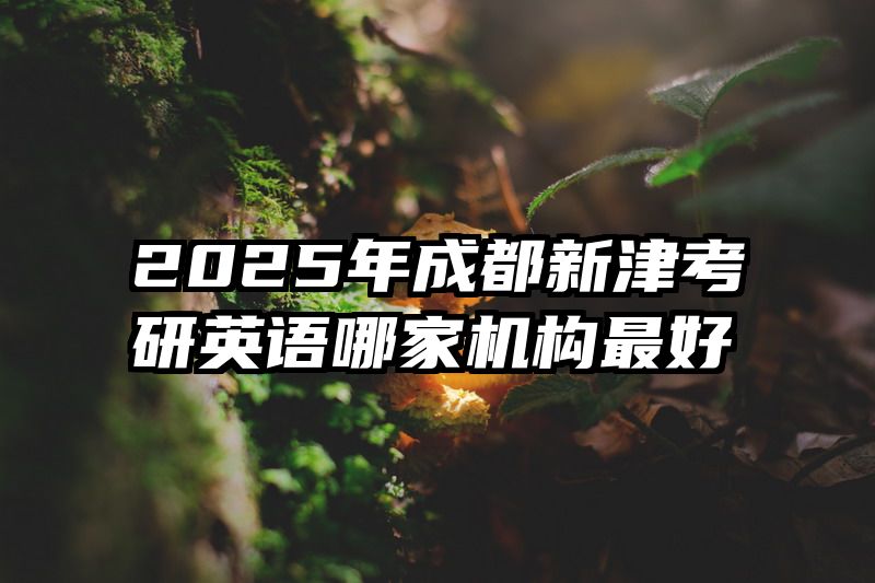 2025年成都新津考研英语哪家机构最好