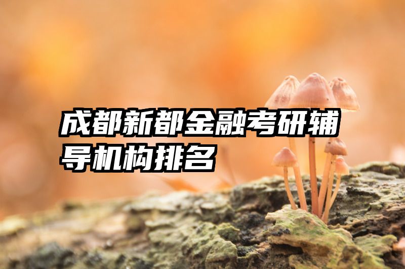 成都新都金融考研辅导机构排名
