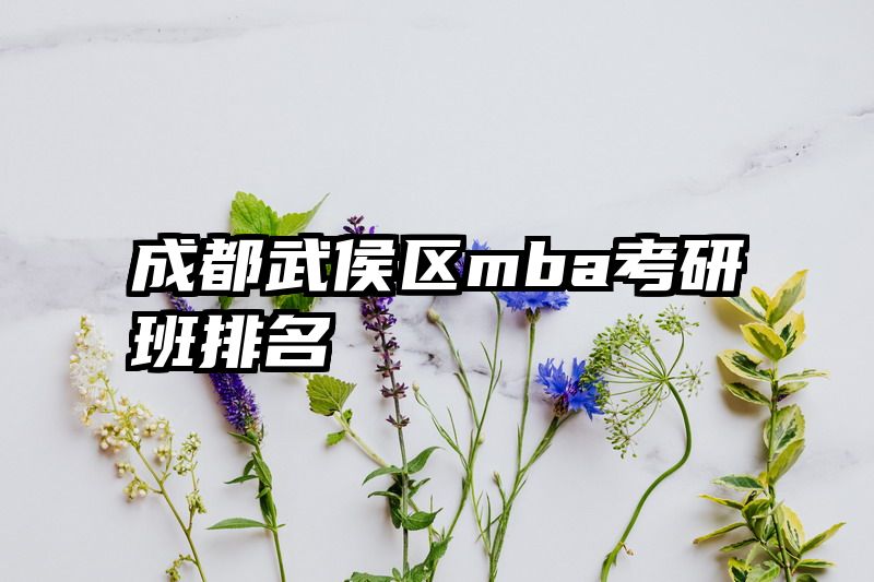 成都武侯区mba考研班排名