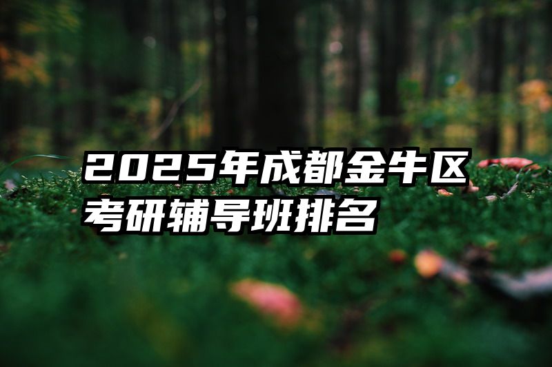2025年成都金牛区考研辅导班排名