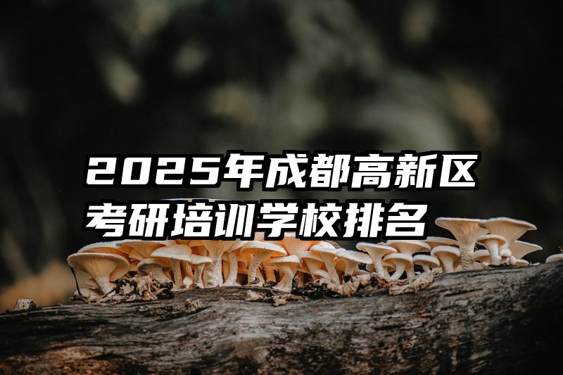 2025年成都高新区考研培训学校排名