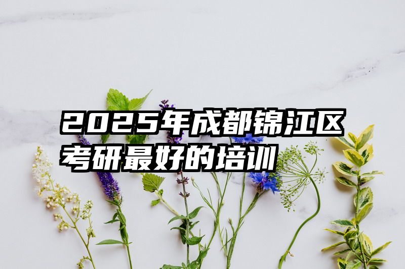 2025年成都锦江区考研最好的培训