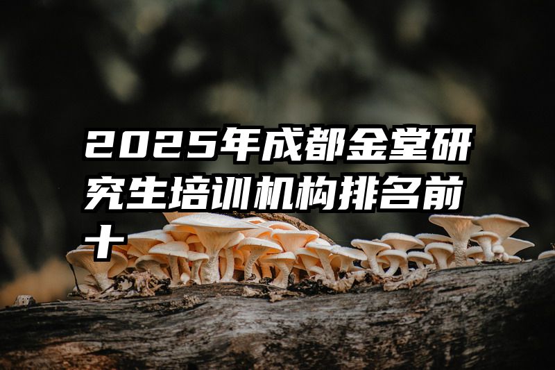 2025年成都金堂研究生培训机构排名前十