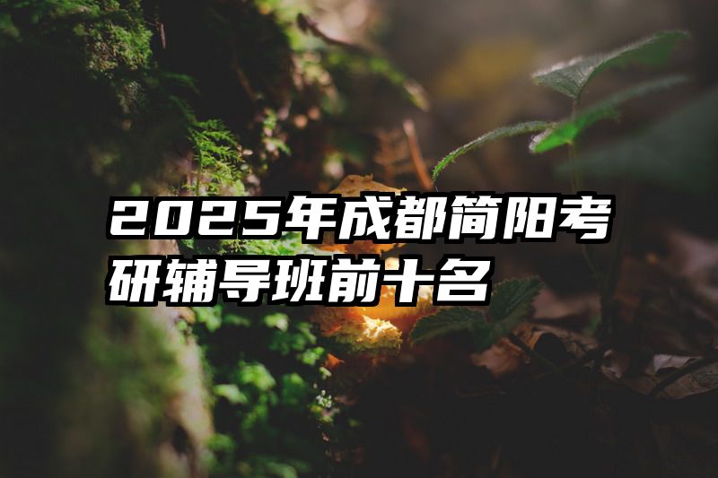 2025年成都简阳考研辅导班前十名