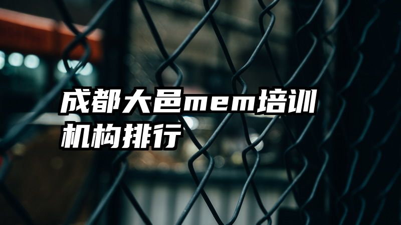成都大邑mem培训机构排行